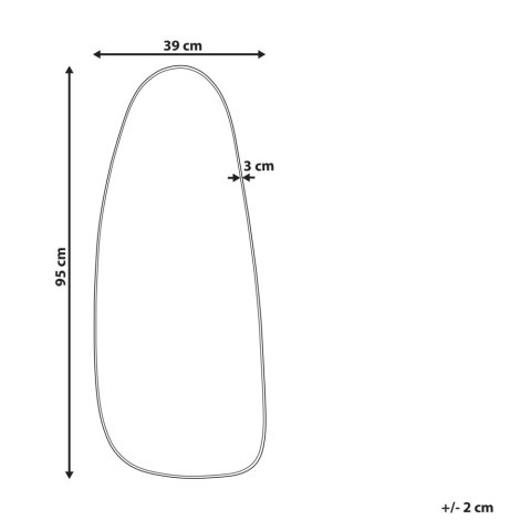 Lustro ścienne CERGY 39 cm 95 cm Metal Czarny