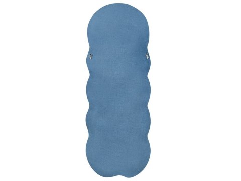 Lustro ścienne LACS 57 cm 160 cm Welur Niebieski