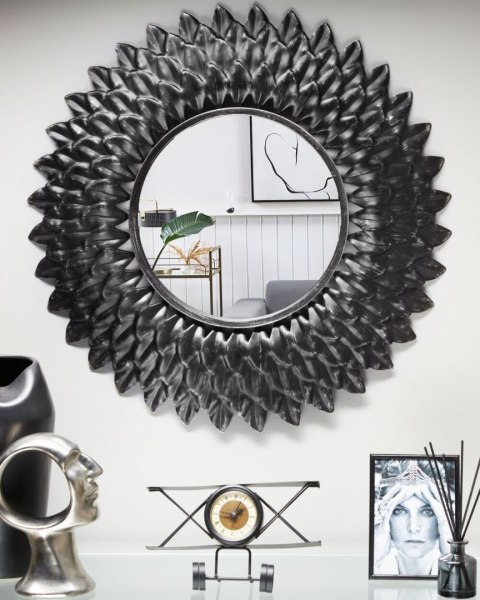 Lustro ścienne LARRAU 70 cm 70 cm Metal Srebrny