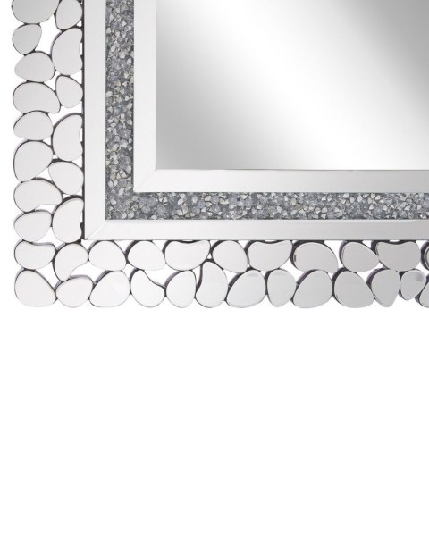 Lustro ścienne PABU 60 cm 90 cm Srebrny