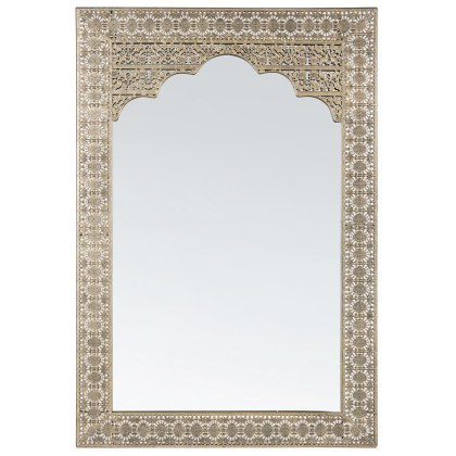 Lustro ścienne PALI 60 cm 90 cm Metal Złoty