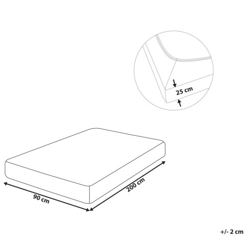 Prześcieradło z gumką HOFUF Bawełna 90x200 cm Czarny