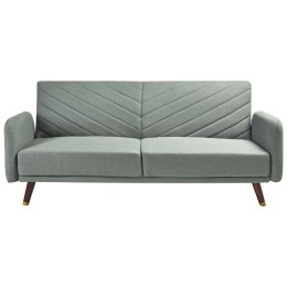 Sofa rozkładana len syntetyczny jasnozielona SENJA Lumarko!