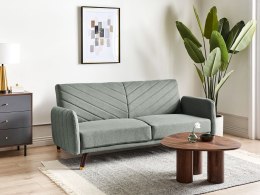 Sofa rozkładana len syntetyczny jasnozielona SENJA Lumarko!