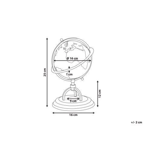 Globus PIZARRO Beżowy 25 cm