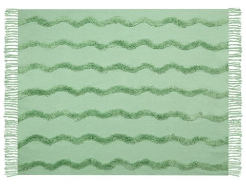 Koc KHARI Bawełna 125 x 150 cm Jasnozielony