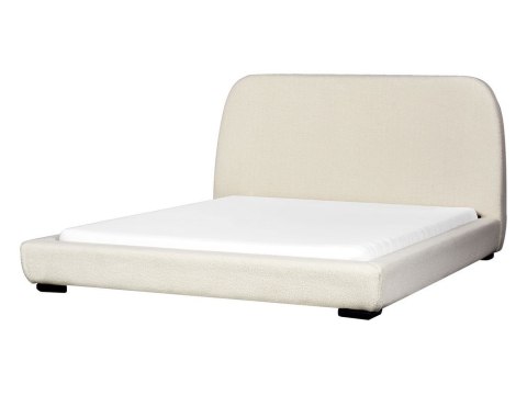 Łóżko wodne Boucle ROISEL 160 x 200 cm Kremowy