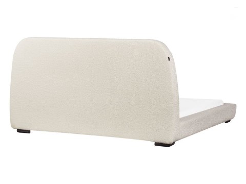 Łóżko wodne Boucle ROISEL 160 x 200 cm Kremowy