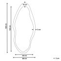 Lustro ścienne BLET 80 cm 180 cm Drewno Czarny Lumarko!
