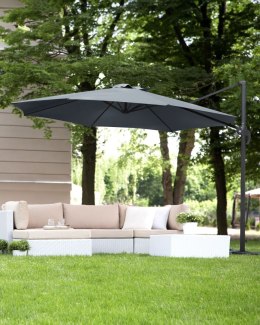 Parasol ogrodowy ⌀ 300 cm szary SAVONA Lumarko!