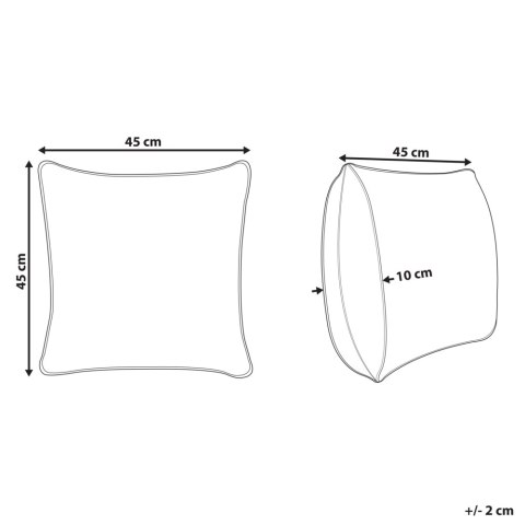 Poduszka dekoracyjna CORDATA Bawełna 45 x 45 cm Niebieski Wzór orientalny