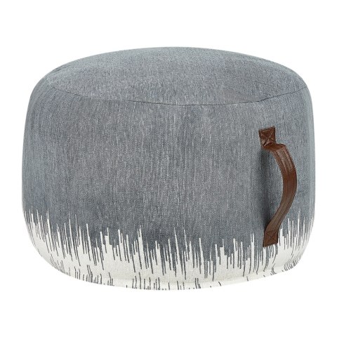 Puf 50 x 30 cm biało-szary KAWAI