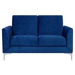 Sofa 2-osobowa welurowa niebieska FENES Lumarko!
