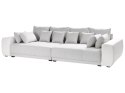 Sofa 4-osobowa jasnoszara z beżowym TORPO Lumarko!