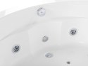 Wanna narożna LED z hydromasażem i glośnikiem Bluetooth 210 x 145 cm biała MONACO Lumarko!