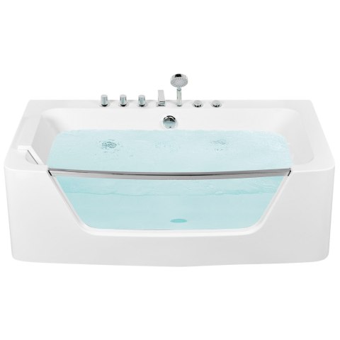 Wanna z hydromasażem 170 x 85 cm biała BARRANCA Lumarko!