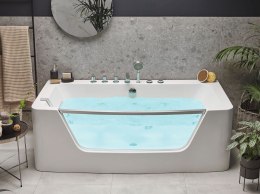 Wanna z hydromasażem 170 x 85 cm biała BARRANCA Lumarko!
