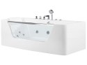 Wanna z hydromasażem 170 x 85 cm biała BARRANCA Lumarko!