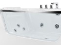Wanna z hydromasażem 170 x 85 cm biała BARRANCA Lumarko!