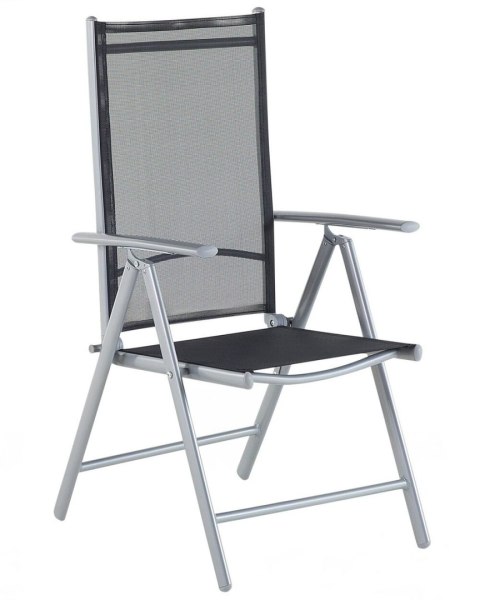 Zestaw 6 krzeseł ogrodowych CATANIA Metal Czarny