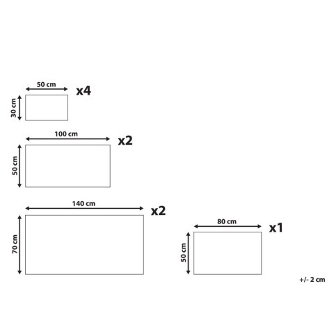 Komplet 9 ręczników ATAI Bawełna Szary