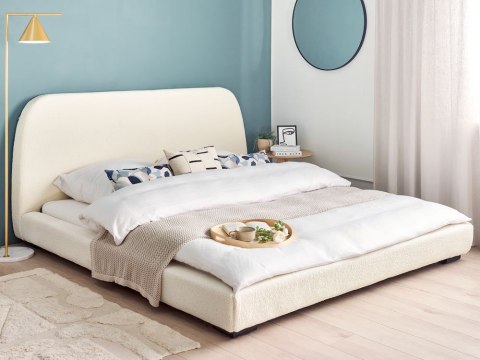 Łóżko wodne Boucle ROISEL 180 x 200 cm Kremowy