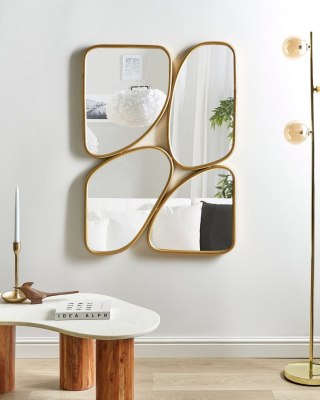 Lustro ścienne DIANCEY 70 cm 100 cm Metal Złoty