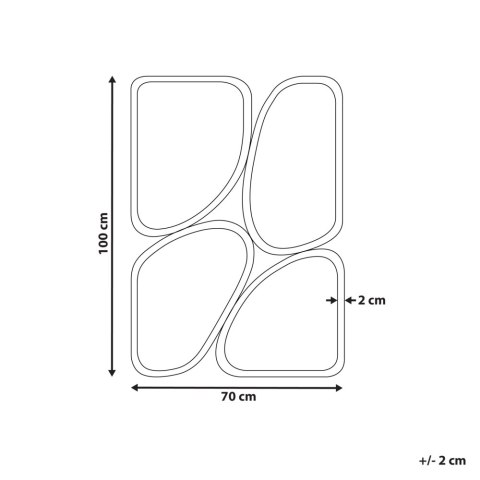 Lustro ścienne DIANCEY 70 cm 100 cm Metal Złoty