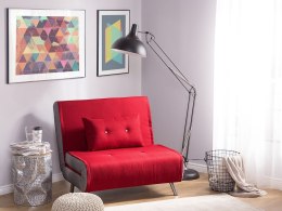 Sofa rozkładana jednoosobowa czerwona FARRIS Lumarko!