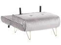 Sofa welurowa rozkładana szara VESTFOLD Lumarko!