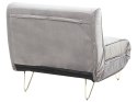 Sofa welurowa rozkładana szara VESTFOLD Lumarko!