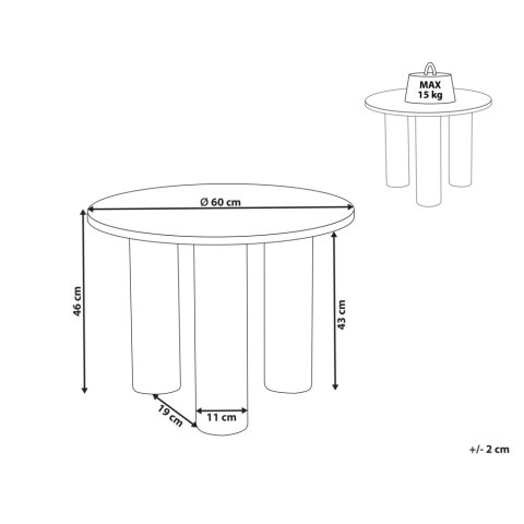 Stolik kawowy jasne drewno SENOIA