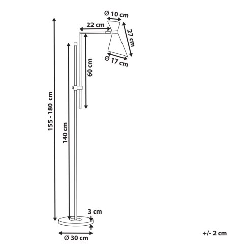 Lampa podłogowa MELAWI Metal Biały