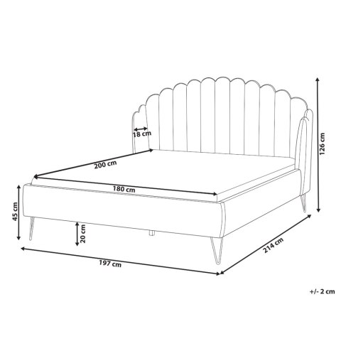 Łóżko AMBILLOU 180 x 200 cm Jasnobeżowy
