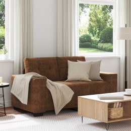  Brązowy Tkanina, Drewno Średni Trwały Sofa dwuosobowa Lumarko! Lumarko!