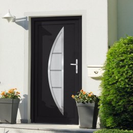  Drzwi wejściowe, antracytowe, 88x200 cm, PVC Lumarko! Lumarko!