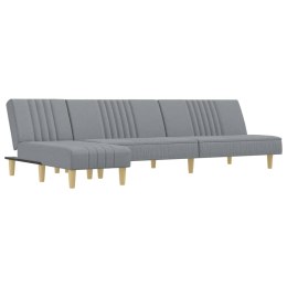  Sofa rozkładana L, jasnoszara, 255x140x70 cm, tkanina Lumarko! Lumarko!