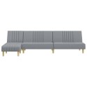 Sofa rozkładana L, jasnoszara, 255x140x70 cm, tkanina Lumarko! Lumarko!