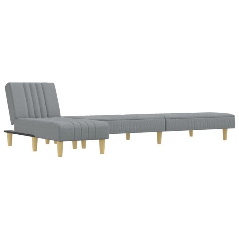  Sofa rozkładana L, jasnoszara, 255x140x70 cm, tkanina Lumarko! Lumarko!