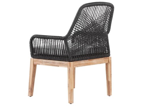 Zestaw ogrodowy dla 4 osób ORISTANO z poduszkami Beton Czarny