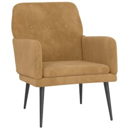  Fotel, brązowy, 62x79x79 cm, obity aksamitem Lumarko! Lumarko!
