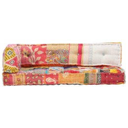 Sofa z poduszek na paletę, tkanina, wielokolorowy patchwork Lumarko! Lumarko!