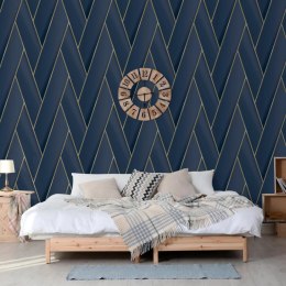 DUTCH WALLCOVERINGS Tapeta Geometric, niebiesko-złota Lumarko! Lumarko!