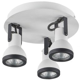 Lampa spot 3-punktowa BARO Regulowana Metal Biały Lumarko!