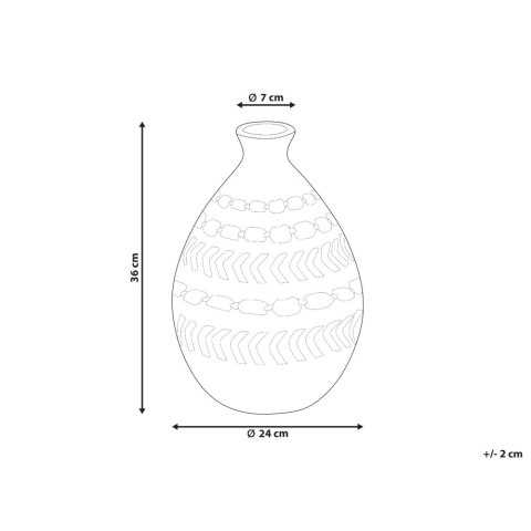 Wazon dekoracyjny KUMU Ceramika 36 cm Brązowy