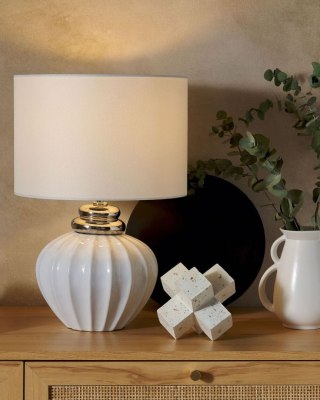 Lampa stołowa NERIS Ceramika Biały