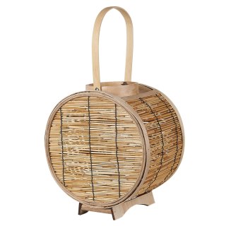Lampion BISTAL Drewno 30 cm Naturalny