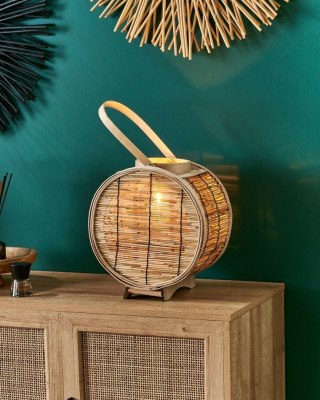 Lampion BISTAL Drewno 30 cm Naturalny