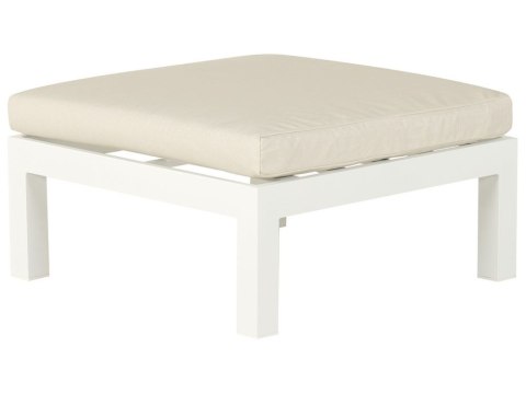 Narożnik ogrodowy ze stolikiem dla 5 osób MESSINA Lewostronny Metal Beżowy