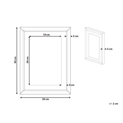 Obraz w ramie HIDMO Motyw abstrakcyjny 30 x 40 cm Szary